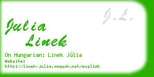 julia linek business card